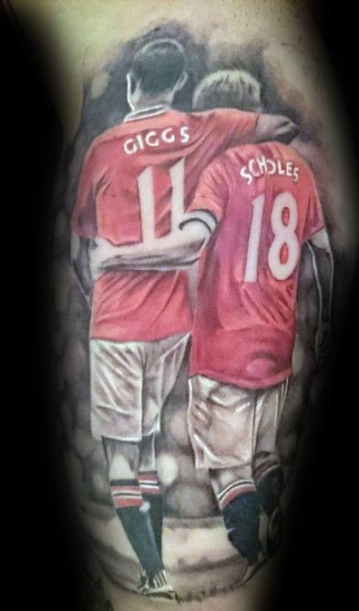 Manchester United tatto Paul Scholes and Ryan Giggs