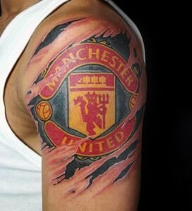Manchester United tattoo arm