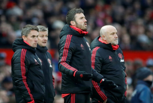 Michael Carrick, Kieran McKenna and Mark Dempsey