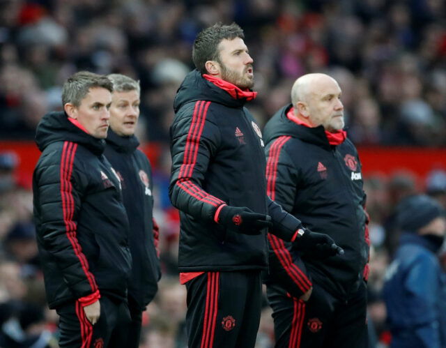 Michael Carrick, Kieran McKenna and Mark Dempsey